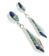 Southwestern Multicolor Inlay Jewelry Post Dangle Earrings BW74234